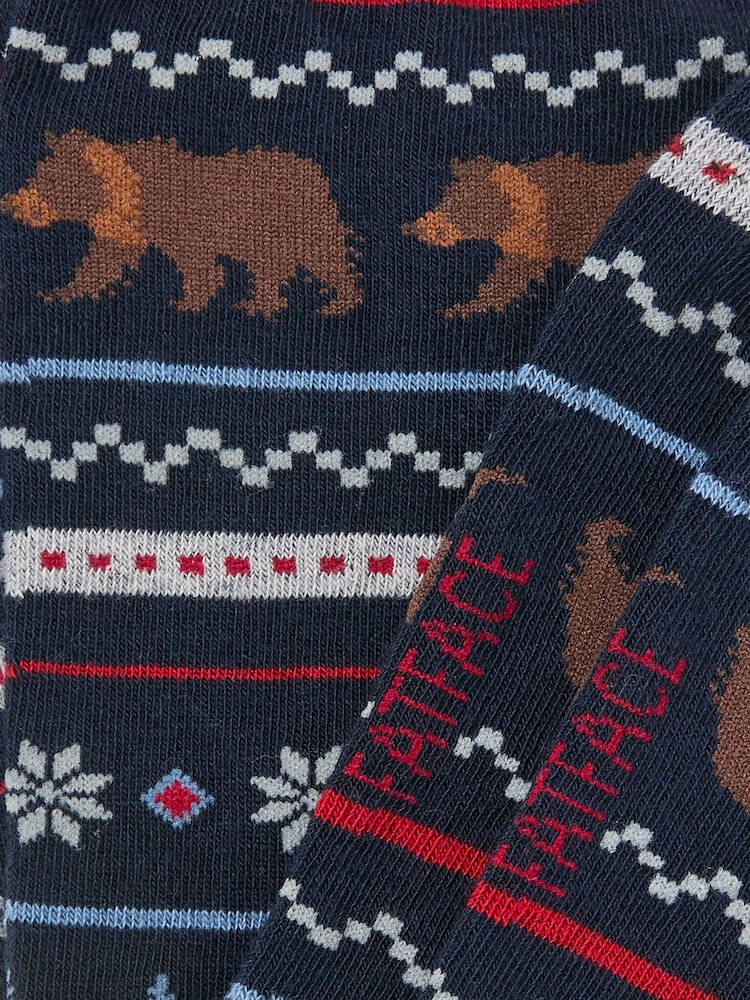 FatFace Fairisle Bear Socks - Imagem 2 de 2