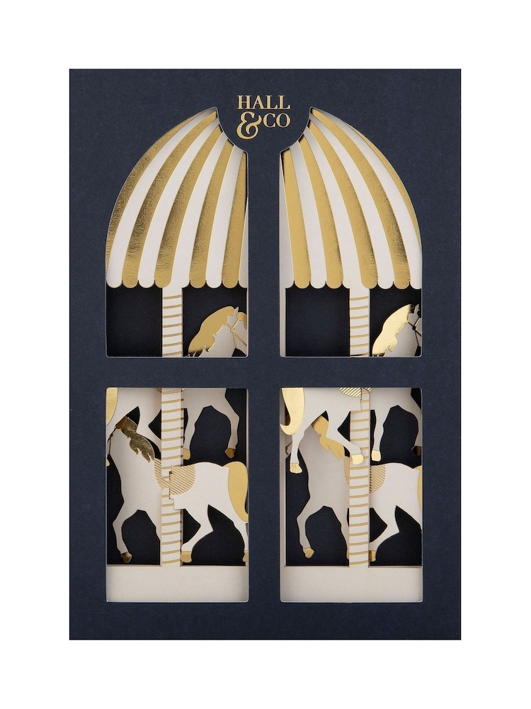Hallmark White Gold Premium 3D Carousel Greeting Card - Paper Fables - Image 6 of 6