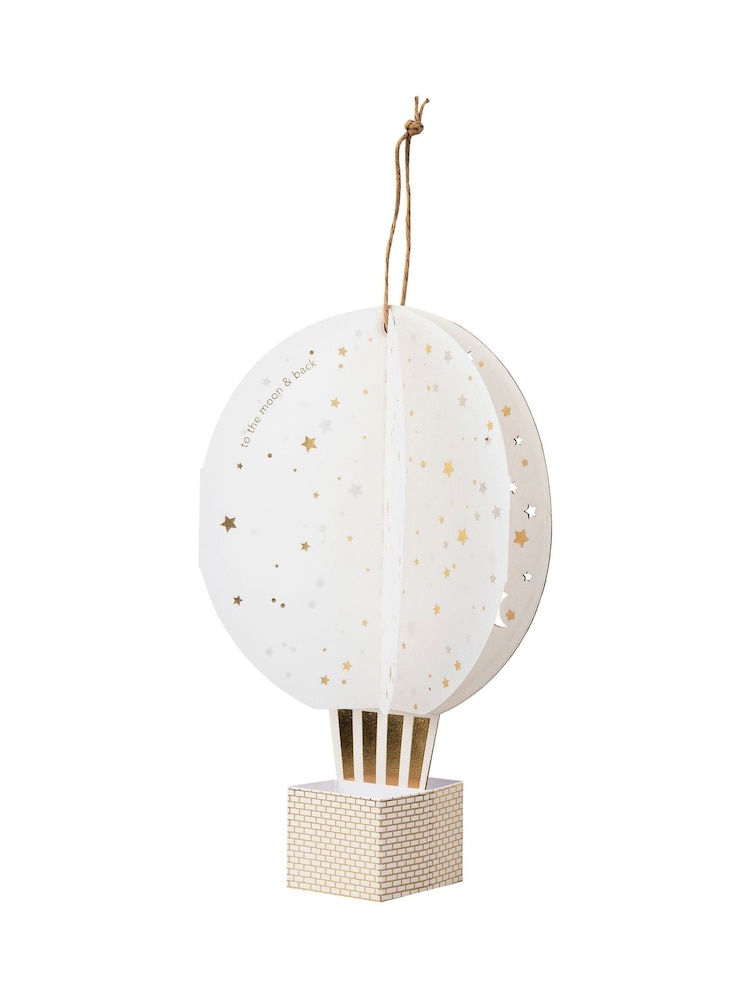 Hallmark White Gold Premium 3D Hot Air Balloon Card - Paper Fables - Image 2 of 6