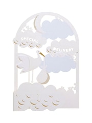 Hallmark White Gold Premium 3D New Baby Card - Paper Fables - Image 2 of 5