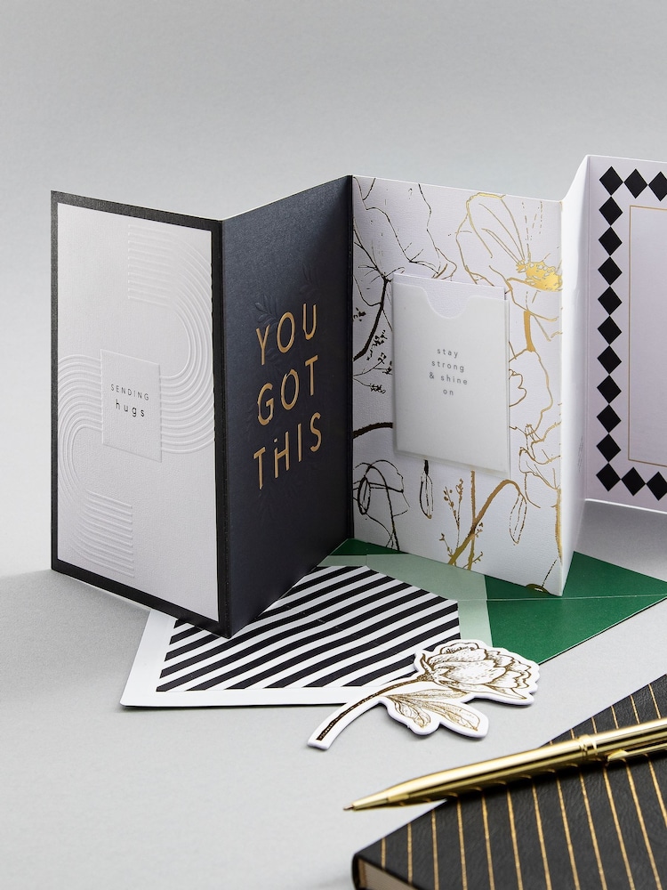 Hallmark Black White Gold Premium Thinking of You Card - Memento Luxe - Image 1 of 6