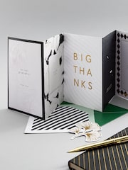 Hallmark Black White Gold Premium Thank You Card - Memento Luxe - Image 1 of 5