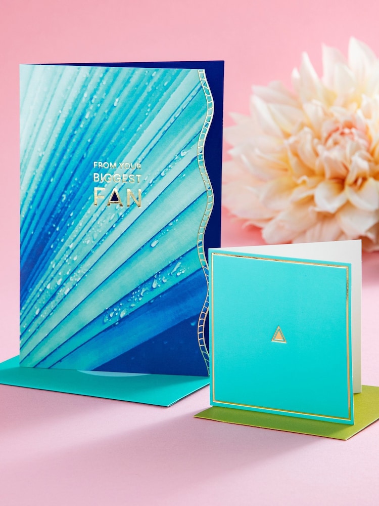 Hallmark Turquoise Premium 'From Your Biggest Fan' Card - Vivid Aura - Image 1 of 5