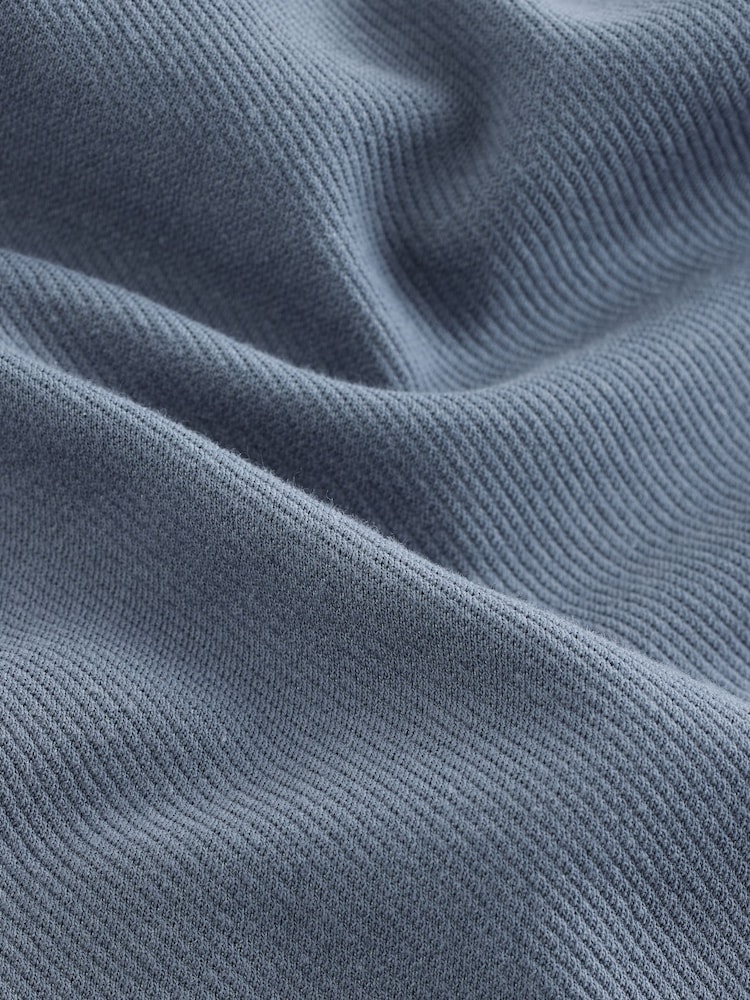 Blue Jersey Twill Popper Shacket - Image 2 of 3