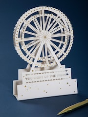 Hallmark White Gold Premium 3D Ferris Wheel Card - Paper Fables - Image 1 of 6