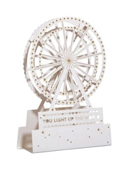 Hallmark White Gold Premium 3D Ferris Wheel Card - Paper Fables - Image 2 of 6
