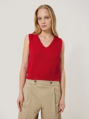 Jigsaw Red Chunky Blend Vests - Image 1 of 6
