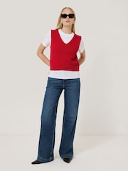Jigsaw Red Chunky Blend Vests - Image 5 of 6