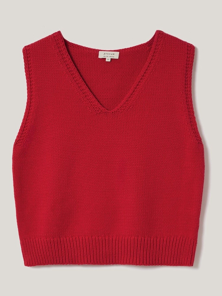 Jigsaw Red Chunky Blend Vests - Image 6 of 6