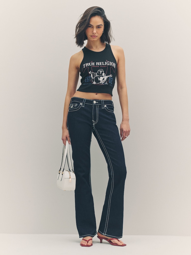 True Religion Jet Black Buddha Goddess Tank - Image 2 of 6