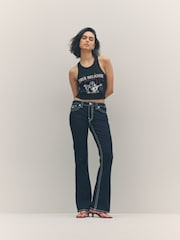 True Religion Jet Black Buddha Goddess Tank - Image 4 of 6