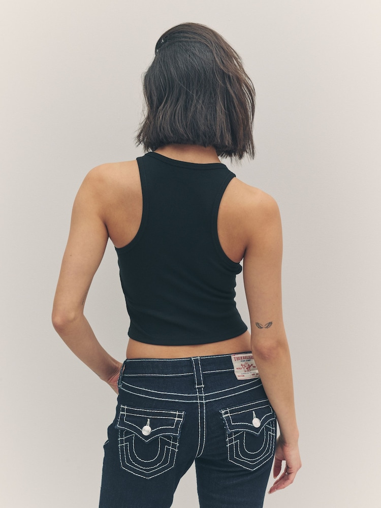 True Religion Jet Black Buddha Goddess Tank - Image 6 of 6