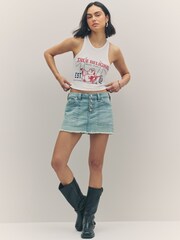 True Religion Misty Ocean Sadie Mini Skirt - Image 1 of 6