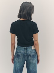 True Religion Jet Black Palm Tree Baby T-Shirt - Image 5 of 6