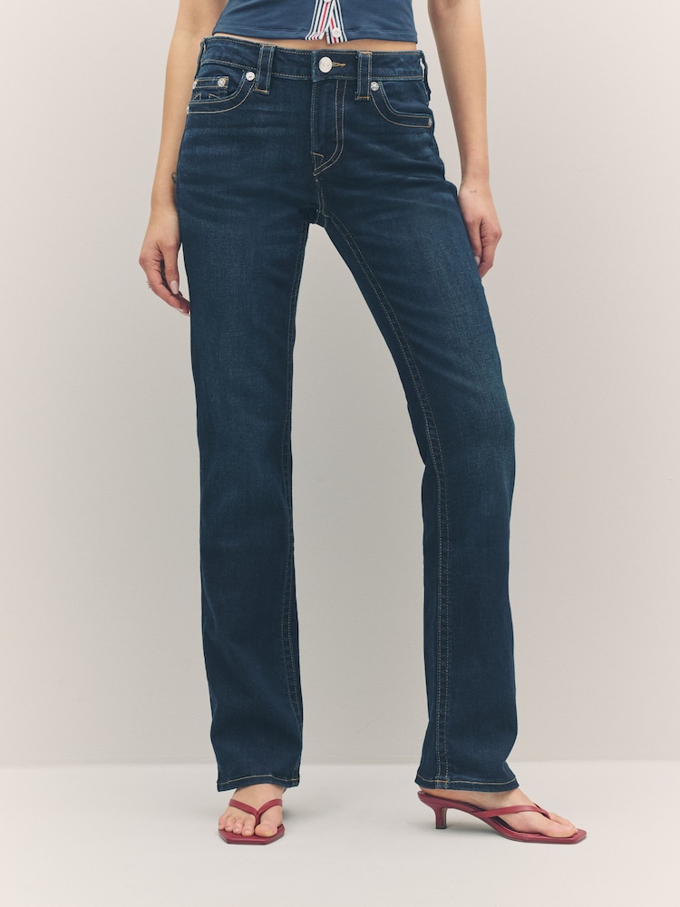 True Religion Indigo Upgrade Billie Mid Rise Straight Jeans - Image 2 of 6