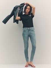 True Religion Peak Spot Jennie Mid Rise Curvy Skinny Jeans - Image 2 of 6