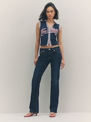 True Religion Dress Blue Sporty Terry Polo Jacket - Image 2 of 6