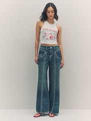 True Religion Optic White Buddha Goddess Tank - Image 3 of 6