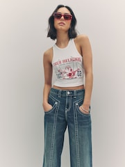 True Religion Optic White Buddha Goddess Tank - Image 4 of 6