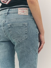 True Religion Peak Spot Billie Mid Rise Straight Jeans - Image 4 of 6