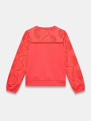 Mint Velvet Broderie Anglaise Detail Sweatshirt - Bild 8 von 8