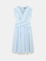 Mint Velvet Blue 100% Cotton Midi Dress - Image 7 of 8