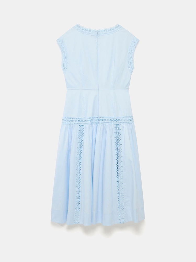 Mint Velvet Blue 100% Cotton Midi Dress - Image 8 of 8