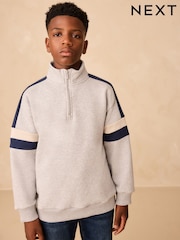 Grey Colourblock Funnel Neck Sweatshirt (3-16yrs) - Image 10 of 10