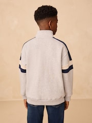 Grey Colourblock Funnel Neck Sweatshirt (3-16yrs) - Image 3 of 10