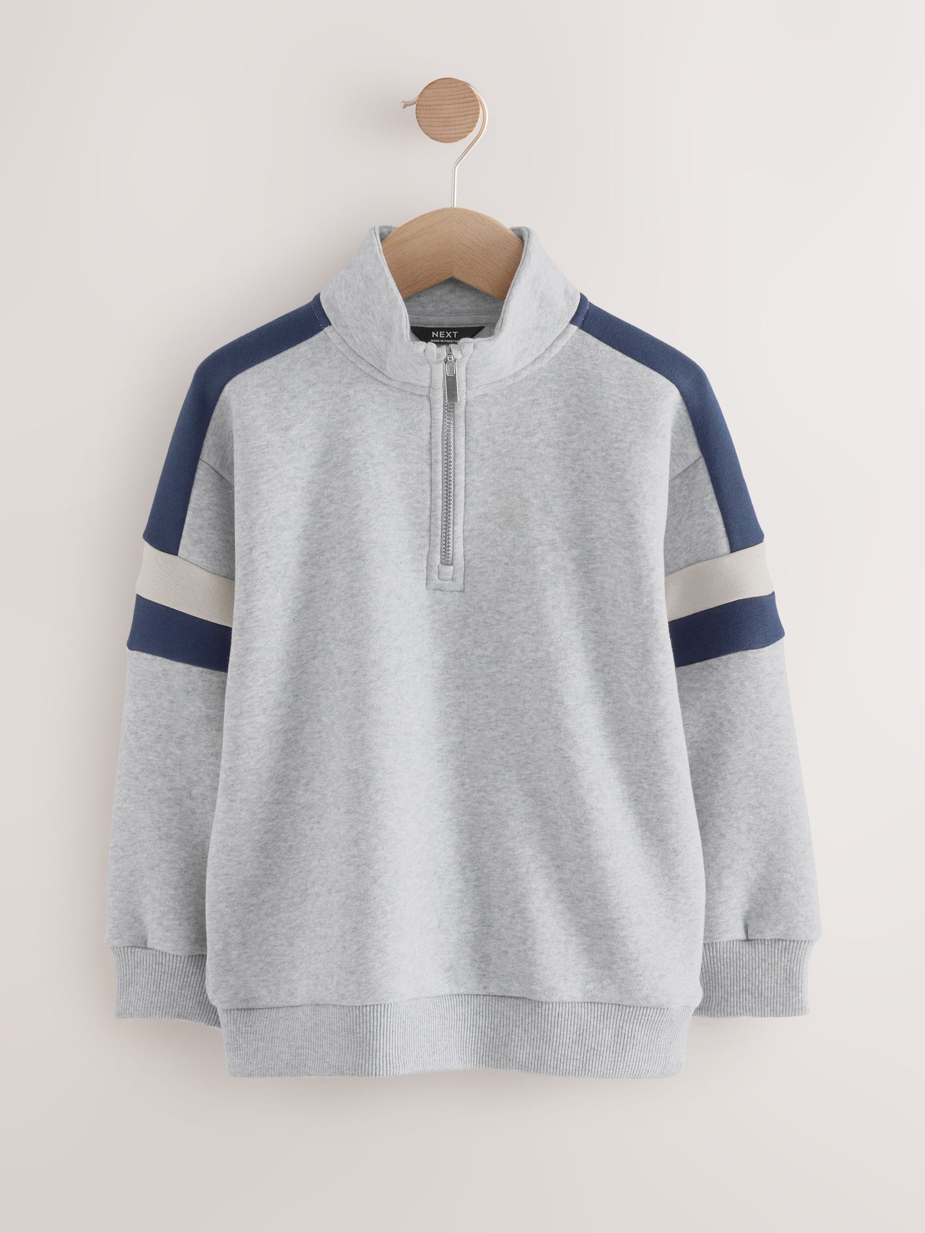Buy Grey Colourblock Funnel Neck Sweatshirt (3-16yrs) from Next China
