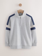 Grey Colourblock Funnel Neck Sweatshirt (3-16yrs) - Image 5 of 10
