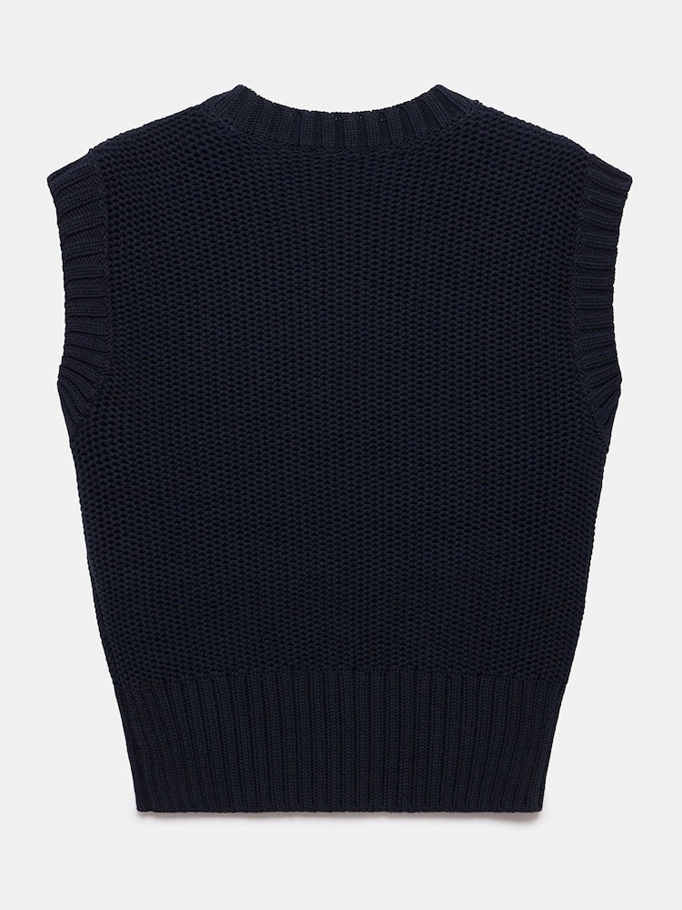 Mint Velvet Blue Sleeveless Knit Top - Image 8 of 8 Mint Velvet Blue Sleeveless Knit Top - Image 8 of 8