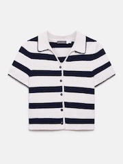 Mint Velvet Blue Striped Knit Top - Image 5 of 6