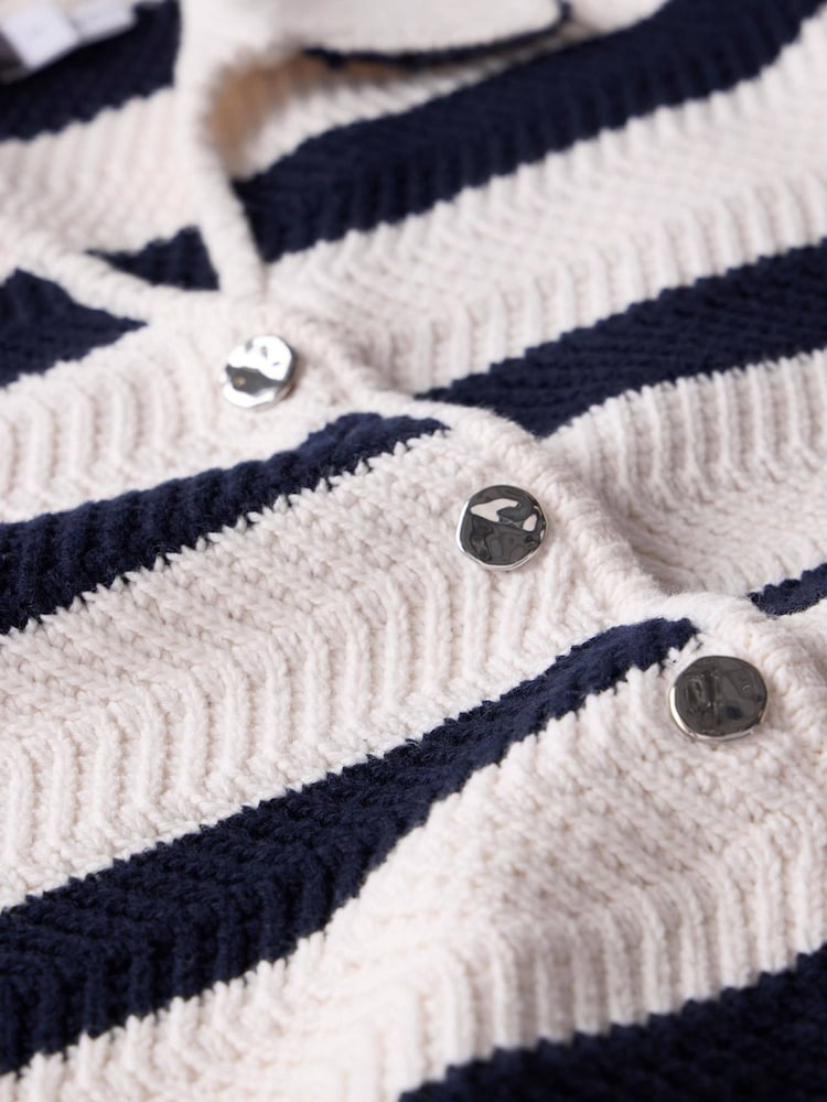 Mint Velvet Blue Striped Knit Top - Image 6 of 6