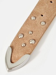 Mint Velvet Brown Studded Suede Waist Belt - Image 4 of 4