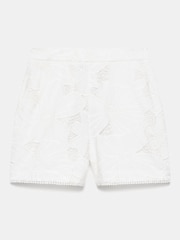 Mint Velvet Floral Lace 100% Cotton Shorts - Imagen 6 de 8