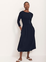 Mint Velvet Blue Bubble Hem Midi Dress - Image 1 of 8