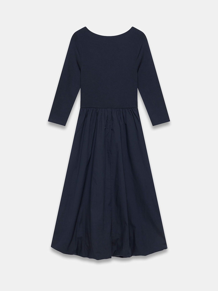 Mint Velvet Blue Bubble Hem Midi Dress - Image 8 of 8