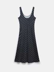 Mint Velvet Black Striped Midi Dress - Image 8 of 8
