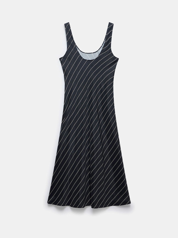 Mint Velvet Black Striped Midi Dress - Image 8 of 8