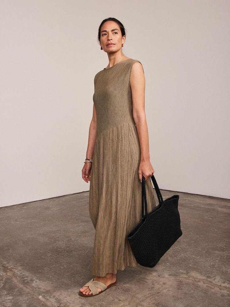 Mint Velvet Brown Jersey Asymmetric Dress - Image 2 of 8 Mint Velvet Brown Jersey Asymmetric Dress - Image 2 of 8