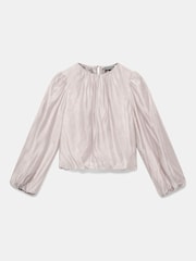 Mint Velvet Cream Sheer Puff Sleeve Blouse - Image 7 of 8