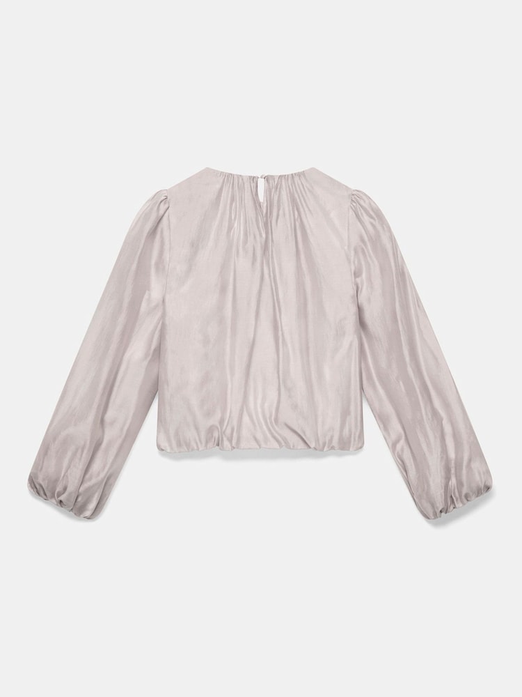 Mint Velvet Cream Sheer Puff Sleeve Blouse - Image 8 of 8