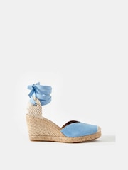 Mint Velvet Blue Pink Espadrille Tie Wedges - Image 2 of 5