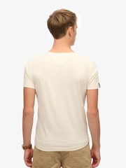 Superdry White The Merchant Store Short Sleeve Grandad 100% Cotton T-Shirt - Image 3 of 4