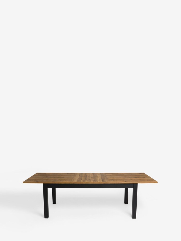 Dark Oak Effect Brown Bronx 6 to 10 Extending Dining Table - Image 10 of 10