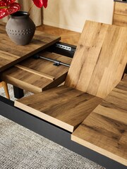 Dark Oak Effect Brown Bronx 6 to 10 Extending Dining Table - Image 6 of 10