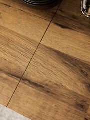 Dark Oak Effect Brown Bronx 6 to 10 Extending Dining Table - Image 7 of 10