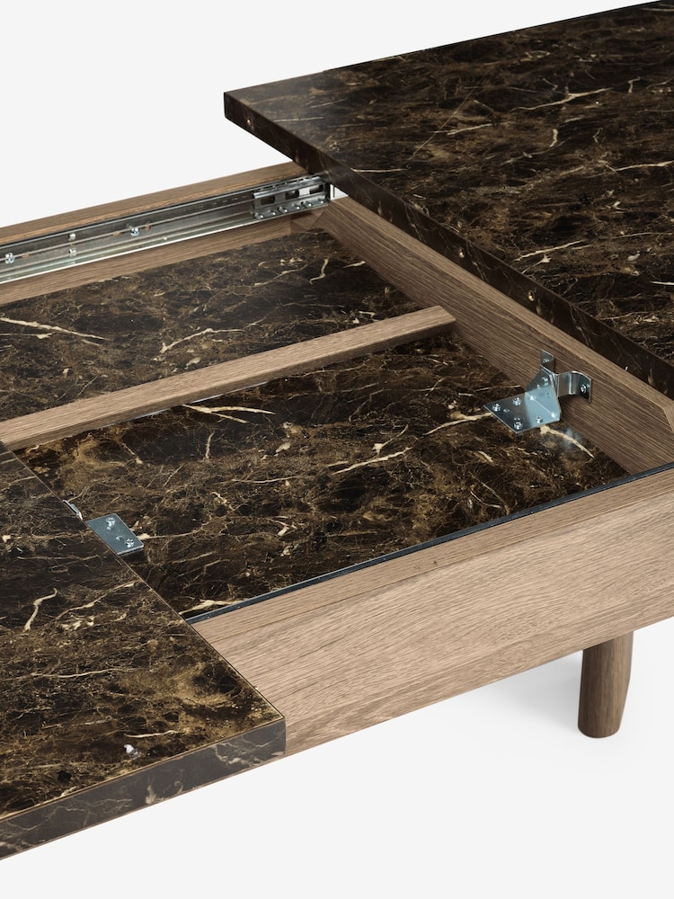 Orange Soft Velvet Rust Nomad 4 Seater Dining Table and Bench Set - Image 9 of 9