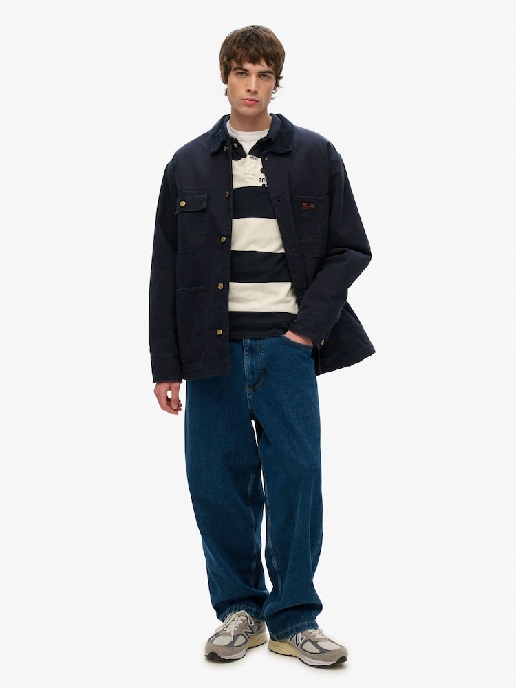 Superdry Blue Surplus Four Pocket Chore Jacket - Image 2 of 3